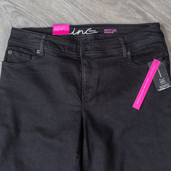 NWT INC black jeans - boot cut - sz 10 - Picture 3 of 4